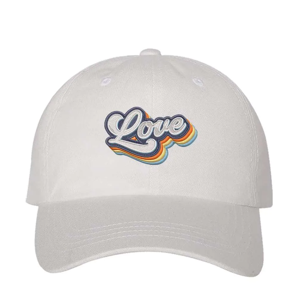 Retro Love Embroidered Baseball Cap – Bold Statement Hat