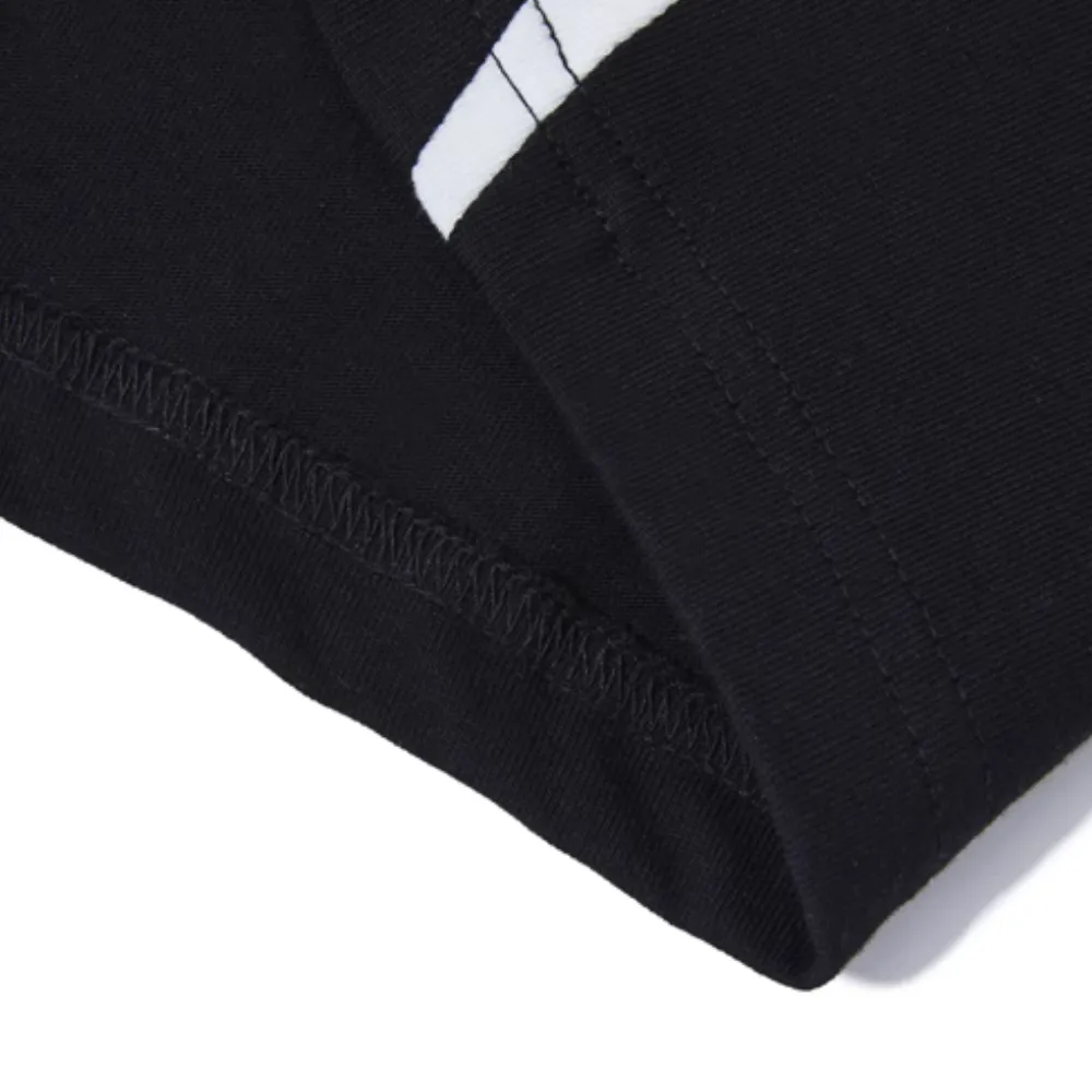 Retro Raglan Black And White Contrast T-shirt