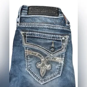 Rock Revival Kailyn Embellished Denim Jeans Size 28