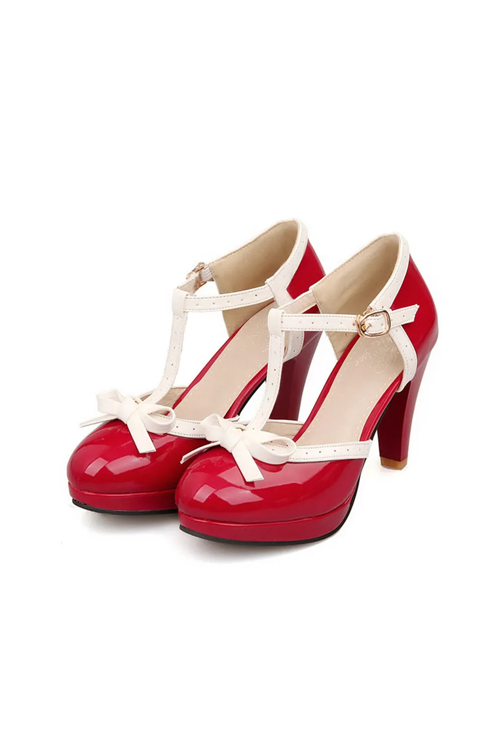 Roycebridal Retro Bow High Heel Shoes
