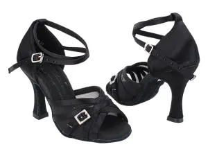 S92327 Black Satin_Black Mesh