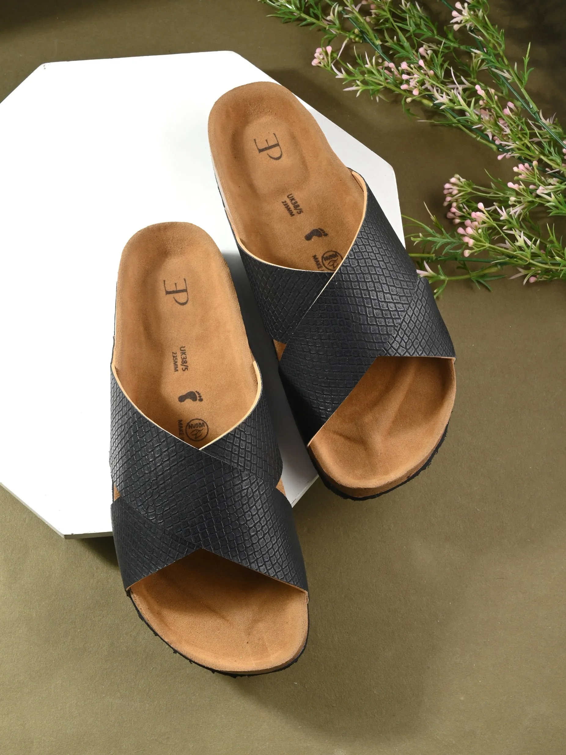 Sable Cross Strap Platform For Women