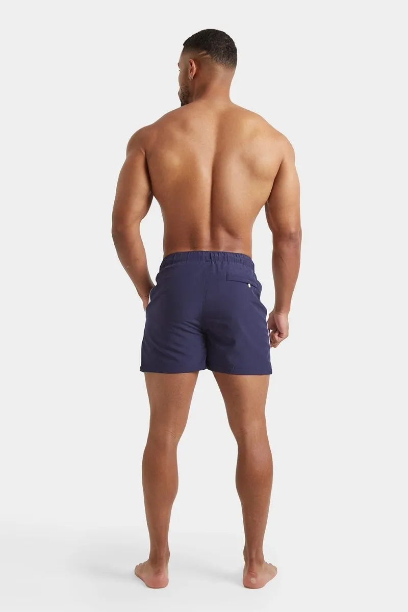 Side Stripe Swim Short in Navy