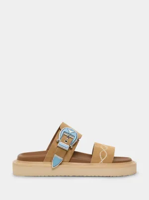 SIENNA CAMEL SUEDE SLIPPERS