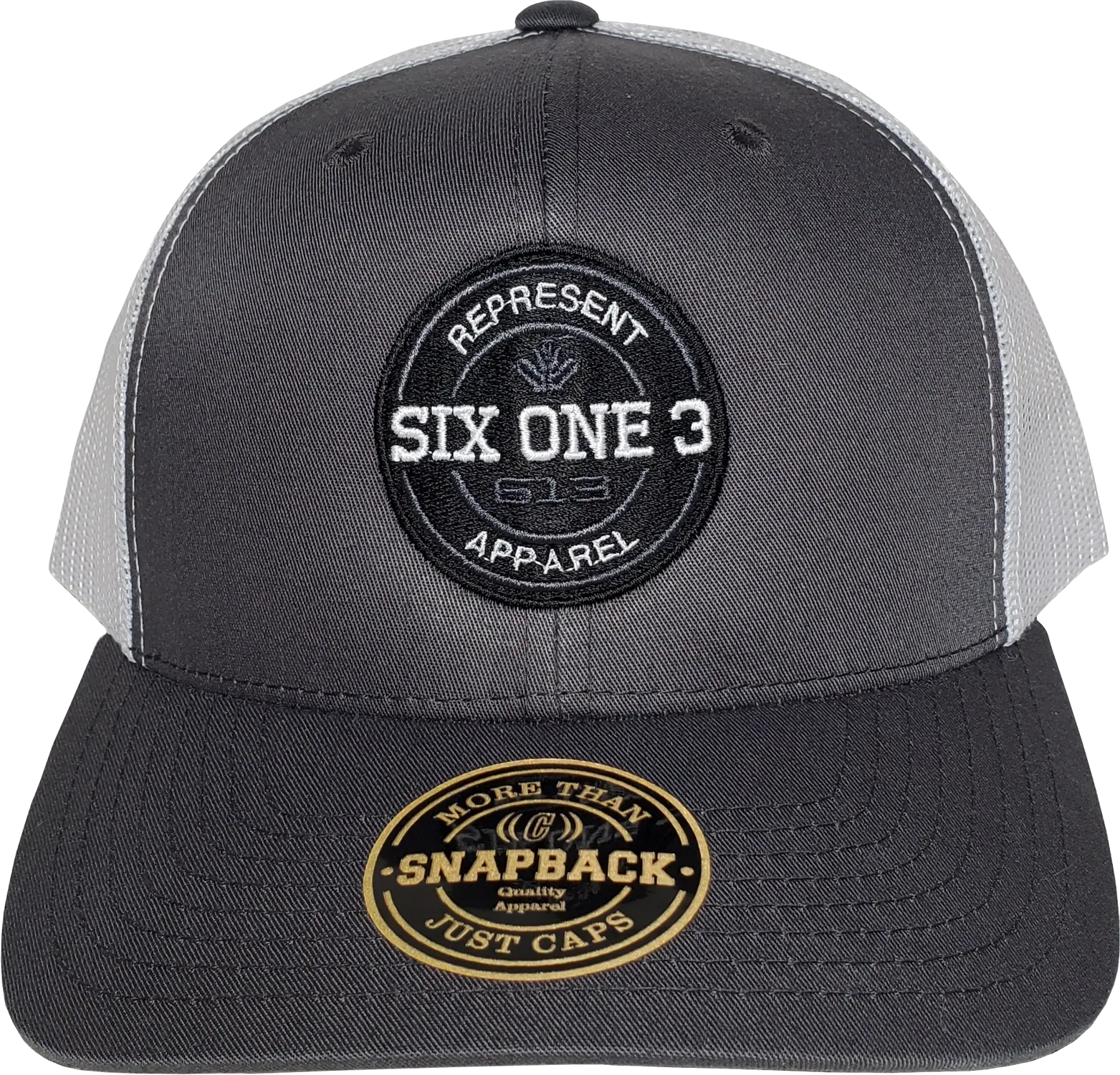 Six One 3 Benchmark Trucker Cap Charcoal White