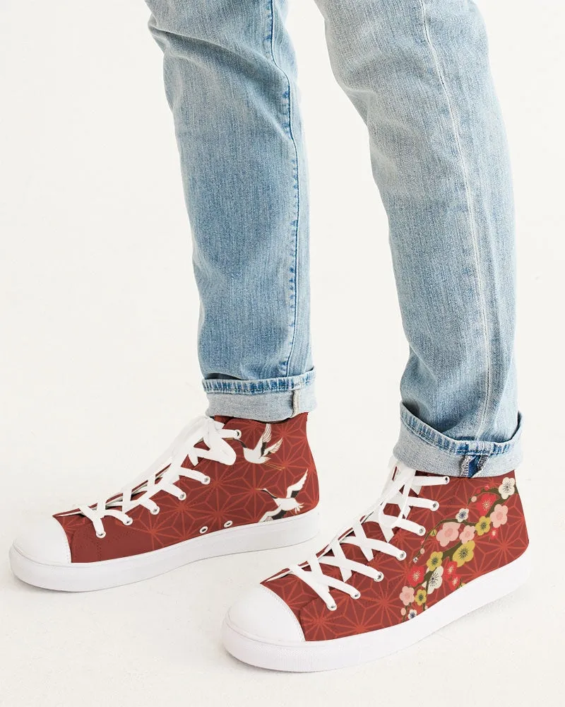 SMF Plum Blossom Masculine Hightop Canvas Shoe