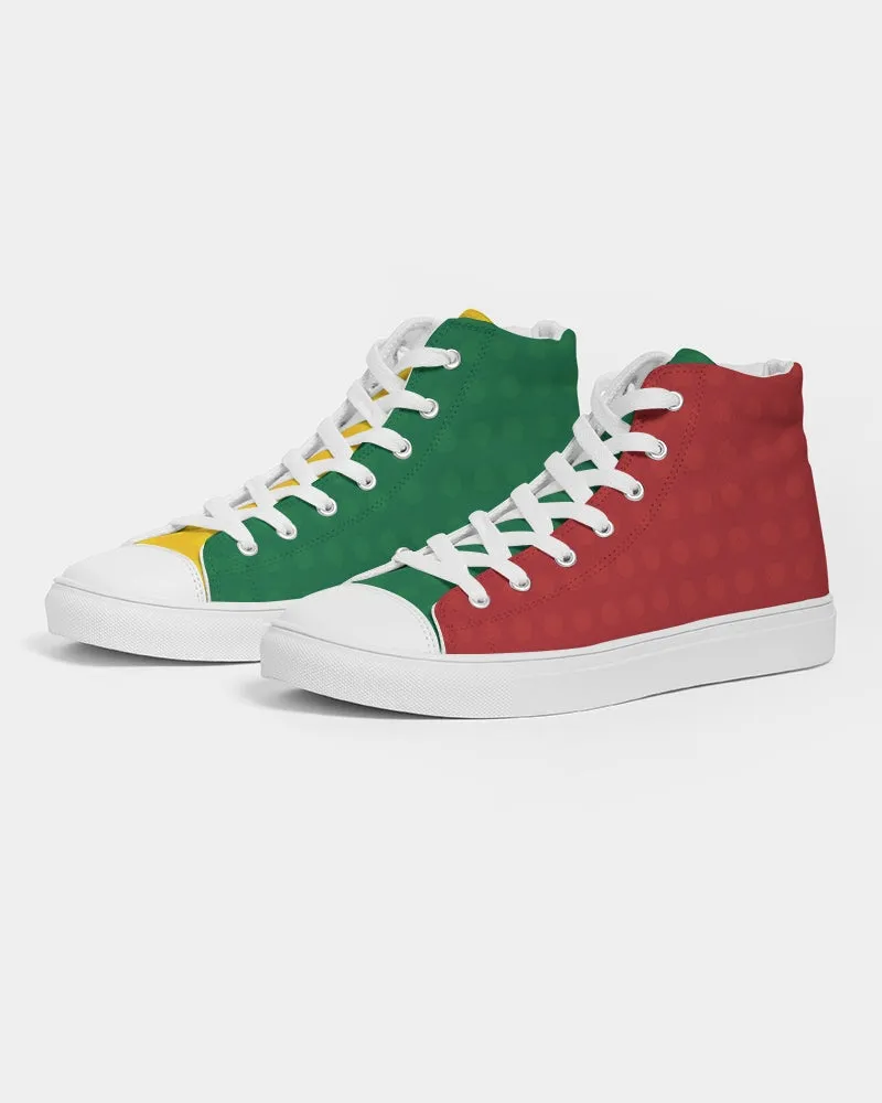 SMF Primary Color Feminine Hightop Canvas Shoe
