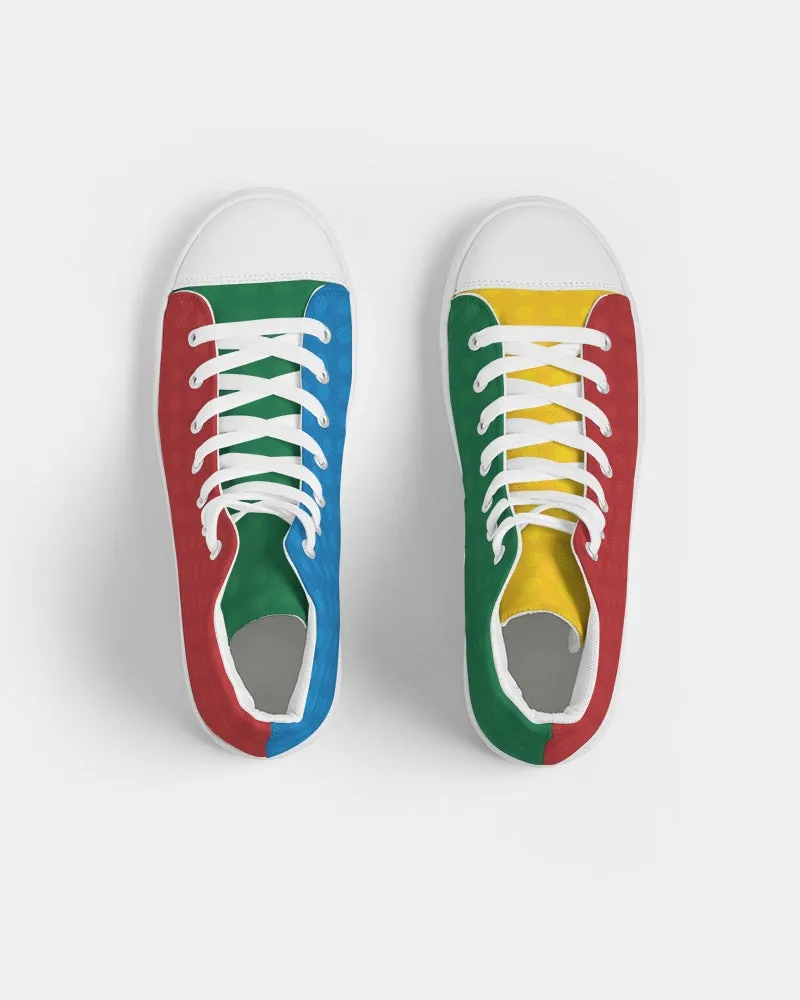 SMF Primary Color Feminine Hightop Canvas Shoe
