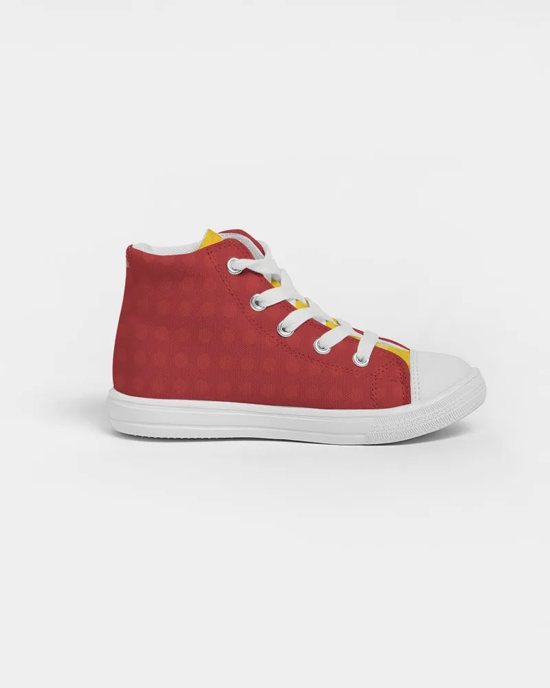 SMF Primary Color Kids Hightop Canvas Shoe