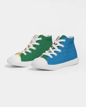 SMF Primary Color Kids Hightop Canvas Shoe