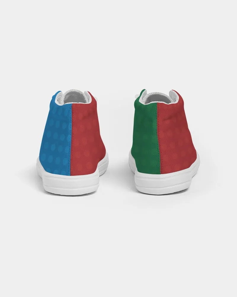 SMF Primary Color Kids Hightop Canvas Shoe