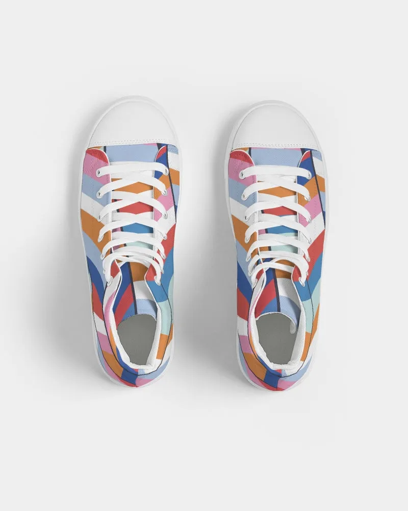 SMF Rainbow Feminine Hightop Canvas Shoe