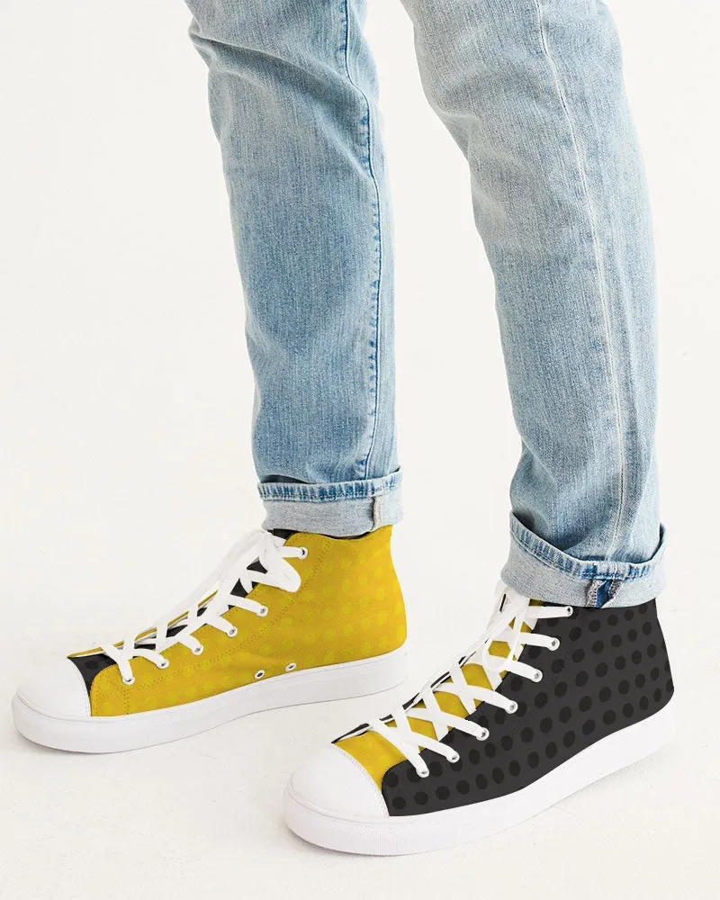 SMF Yellow Masculine Hightop Canvas Shoe