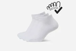 Sneaker Socks Wide Toe Box (3 Pair Pack) - White