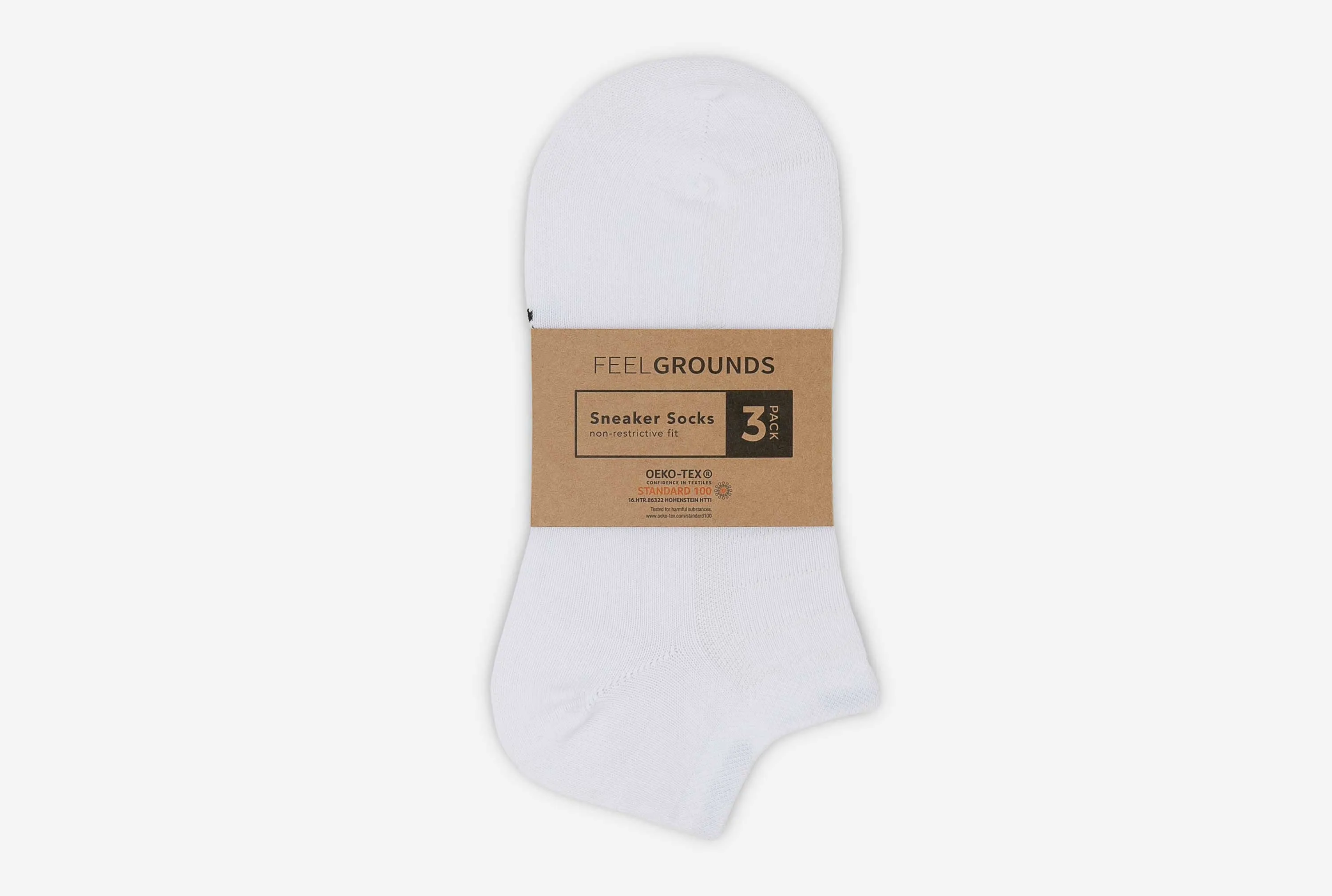 Sneaker Socks Wide Toe Box (3 Pair Pack) - White