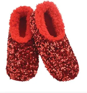 Snoozies - Red Glam - Adult 5/6