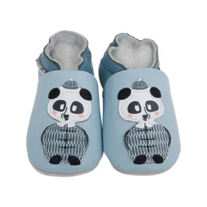Soft Leather Baby Slippers Panda