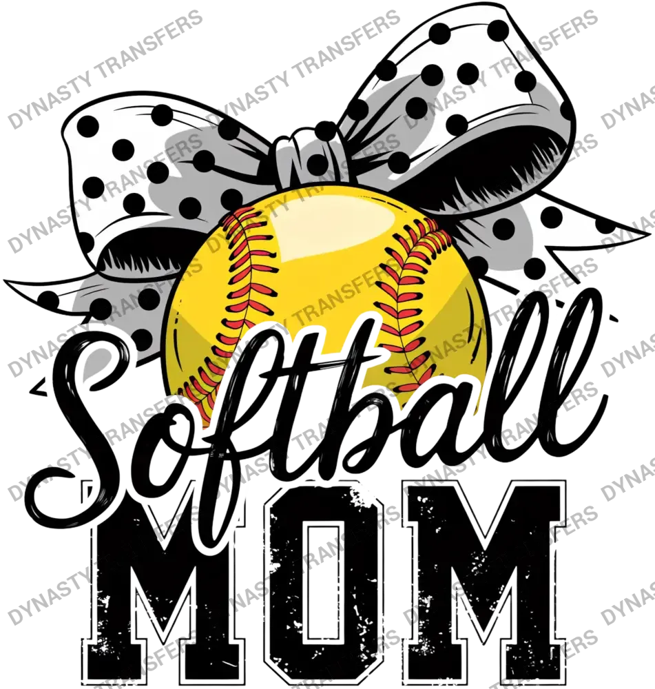 Softball Mom Bow