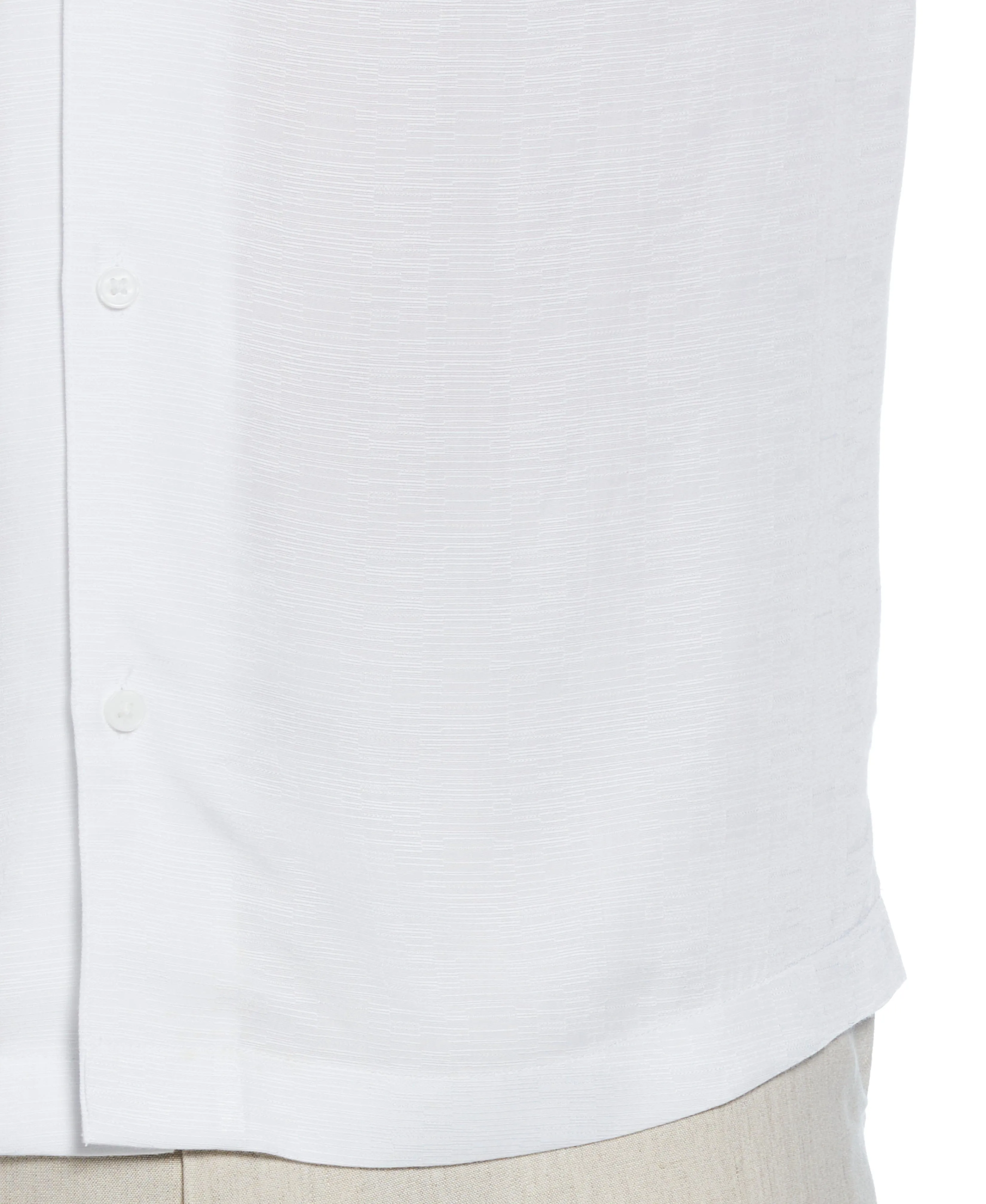 Solid Textured Cuban Collar Shirt