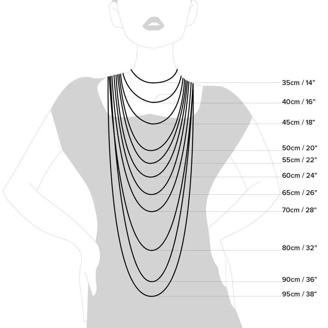 Sterling Silver 50cm Flat Curb Necklace
