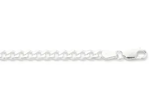 Sterling Silver 50cm Flat Curb Necklace
