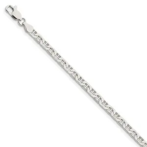 Sterlling Silver Flat Anchor Link Necklace