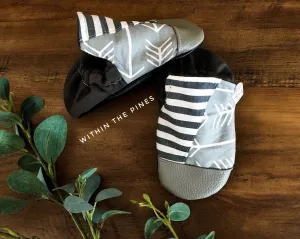 Stripe & Arrow Grey Hightop Moccs // Toe Guard Not Included
