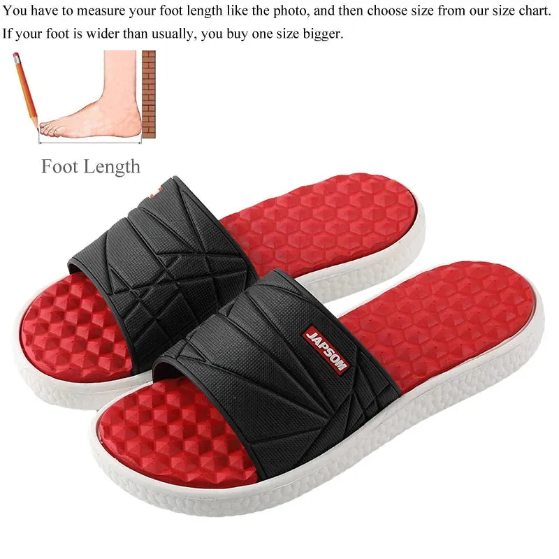 Summer Men Big Size Indoor EVA Massage Slippers Men's Slides House Room Home Shoes Soft Slipers Chausson Homme Pantoufle 48 49