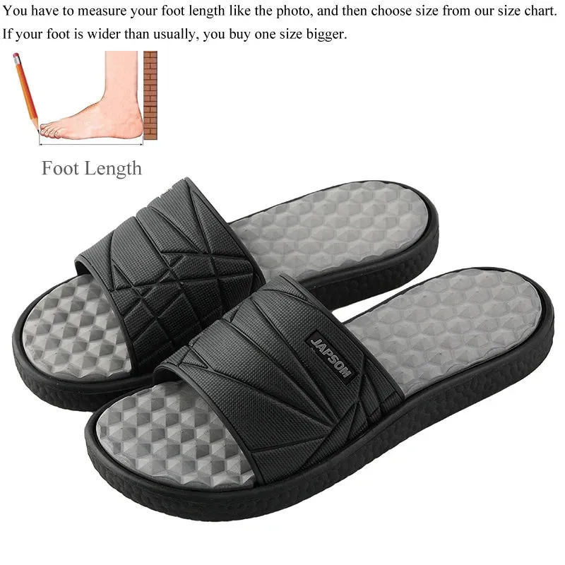 Summer Men Big Size Indoor EVA Massage Slippers Men's Slides House Room Home Shoes Soft Slipers Chausson Homme Pantoufle 48 49