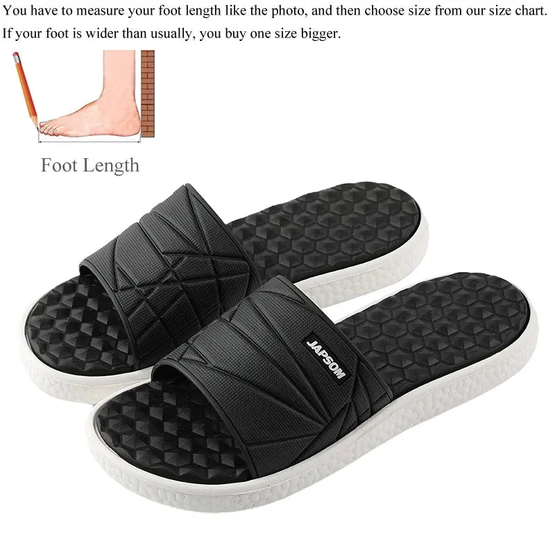 Summer Men Big Size Indoor EVA Massage Slippers Men's Slides House Room Home Shoes Soft Slipers Chausson Homme Pantoufle 48 49