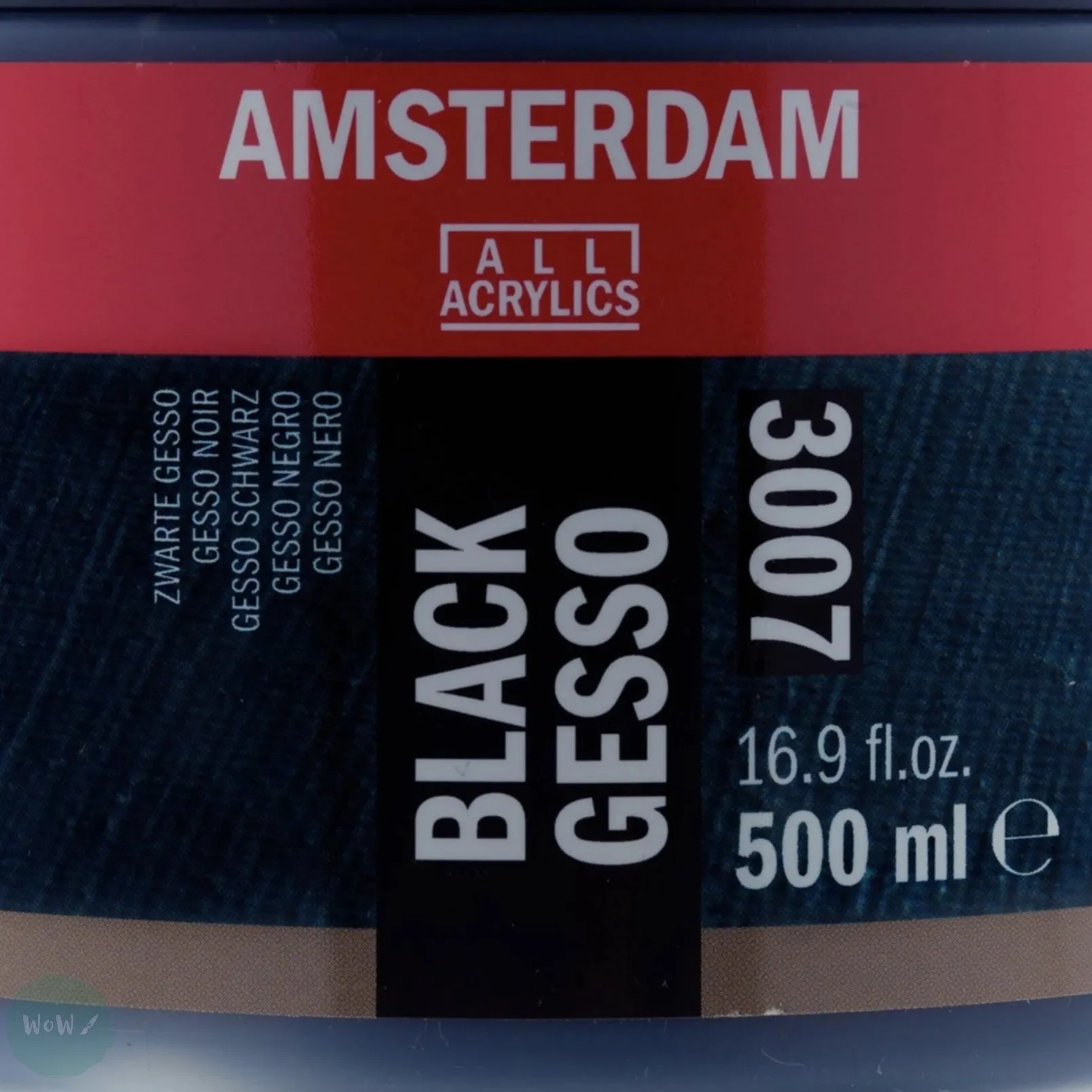 SURFACE PREPARATION - Royal Talens AMSTERDAM - BLACK Gesso Primer - 500ml