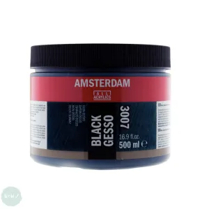 SURFACE PREPARATION - Royal Talens AMSTERDAM - BLACK Gesso Primer - 500ml