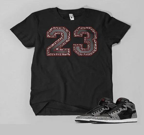 T Shirt To Match Retro Air Jordan 1 High Elephant Print Shoe