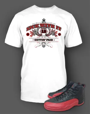 T Shirt To Match Retro Air Jordan 12 Flu Game Shoe
