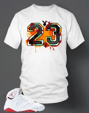 T Shirt To Match Retro Air Jordan 7 Hare Shoe