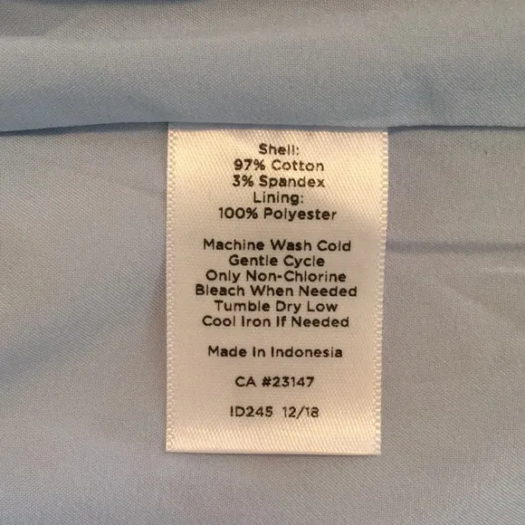 TALBOTS CANVAS COTTON A-LINE SKIRT