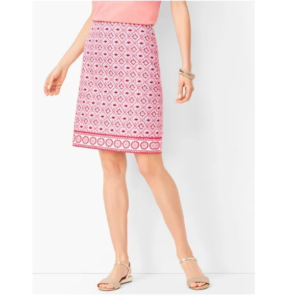 TALBOTS CANVAS COTTON A-LINE SKIRT