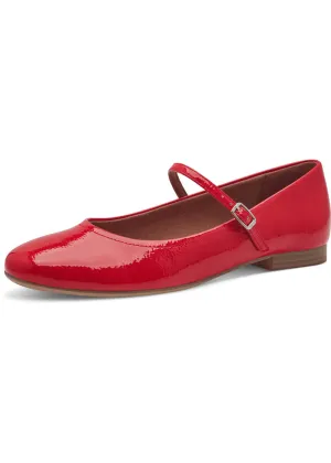 Tamaris Nadia Vegan Ballerina's Red