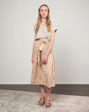 the highland skirt - oat wild brush floral
