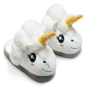 The  Indoor Plush Unicorn Slippers