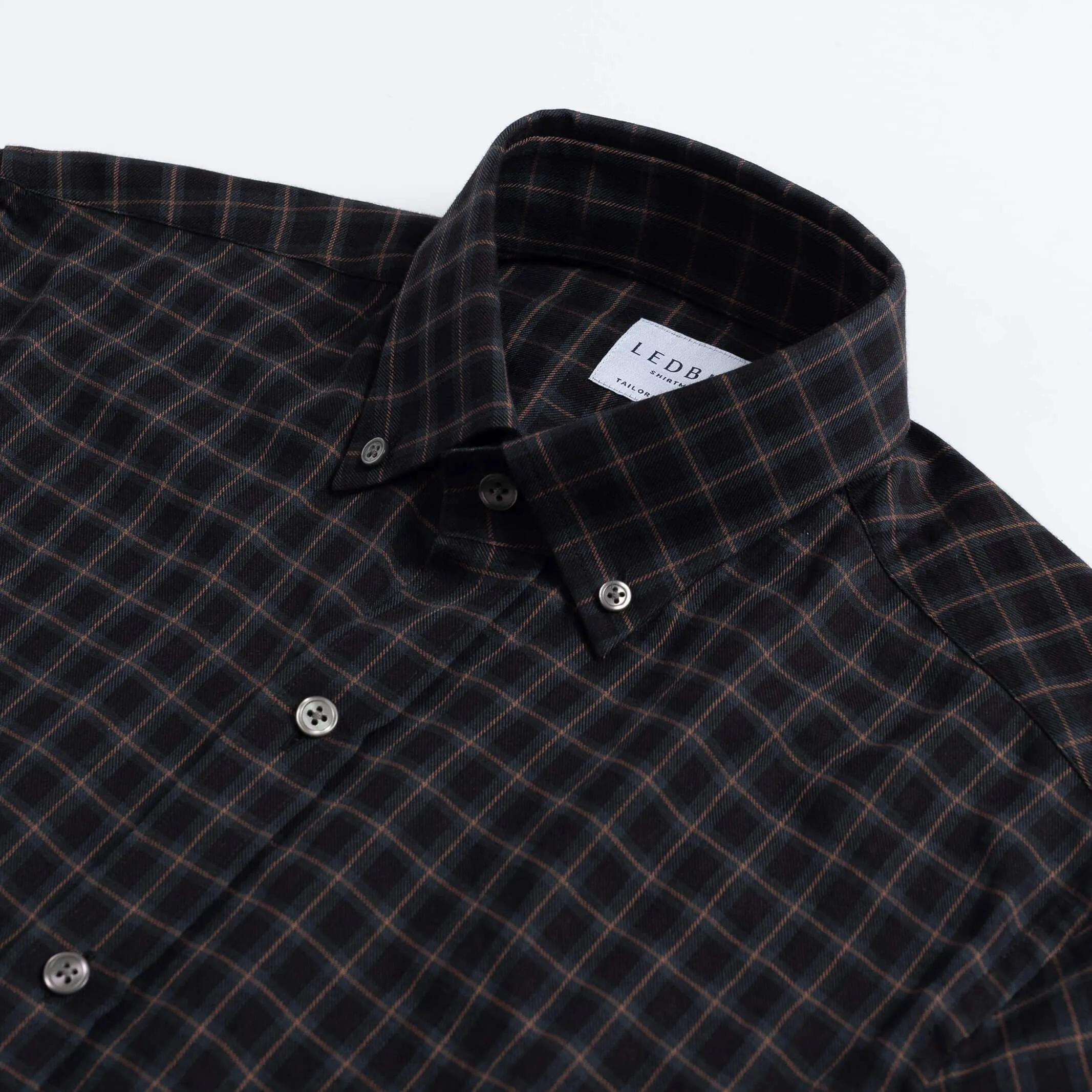 The Navy Bergwall Check Custom Shirt