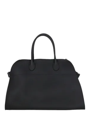 The Row Black Grained Leather Soft Margaux 15 Bag