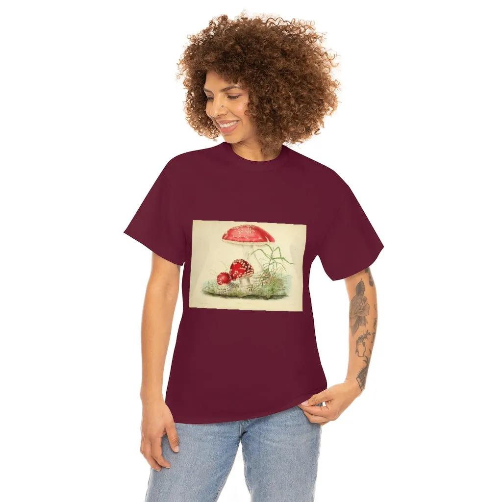 Unisex Vintage Mushroom Cotton Tee