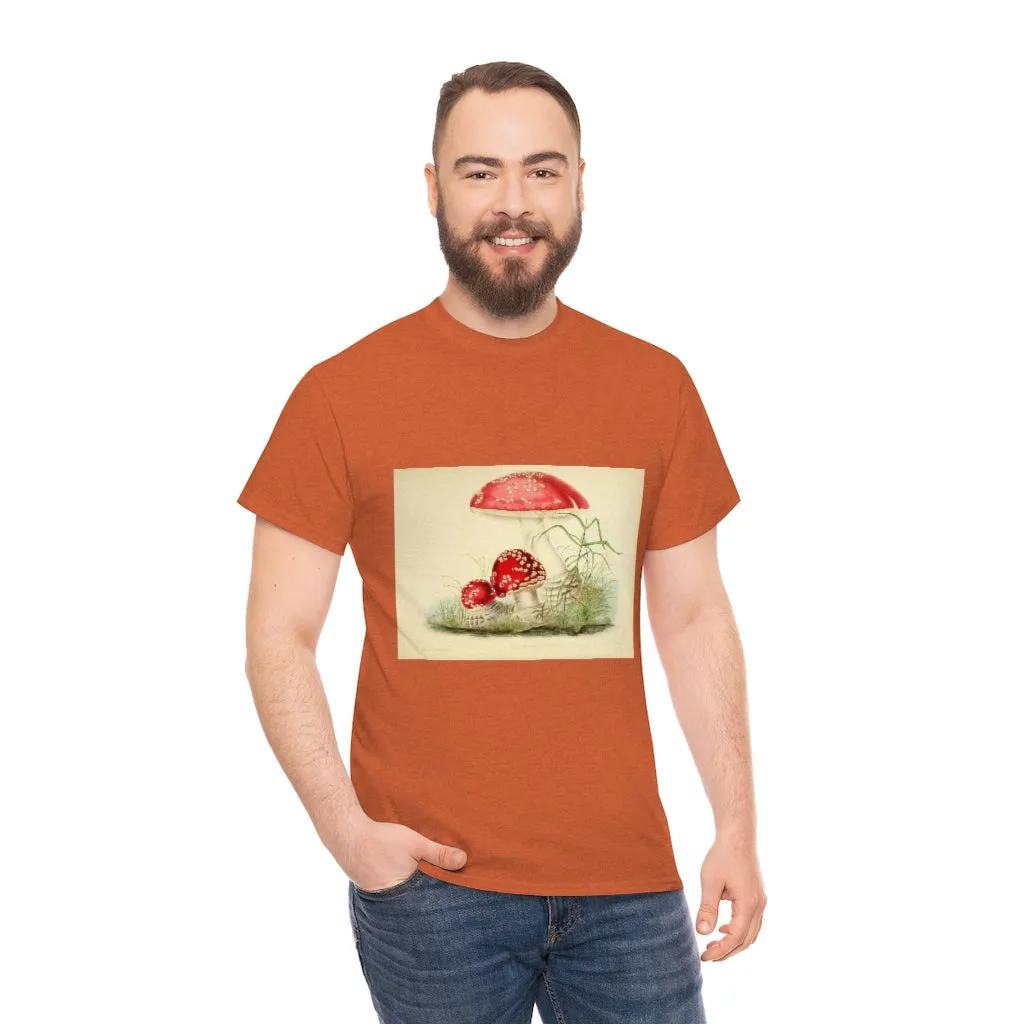 Unisex Vintage Mushroom Cotton Tee