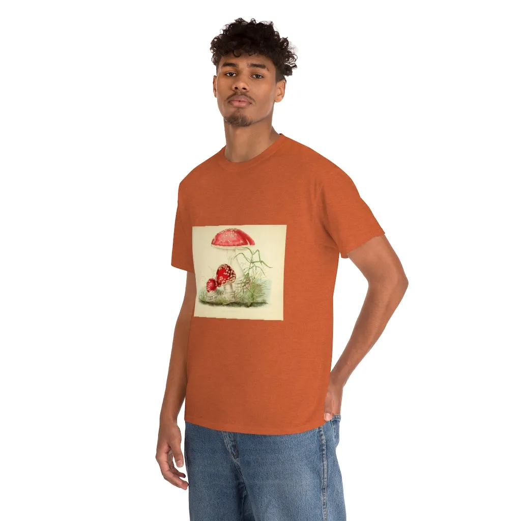 Unisex Vintage Mushroom Cotton Tee