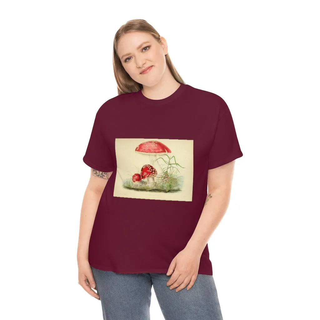 Unisex Vintage Mushroom Cotton Tee
