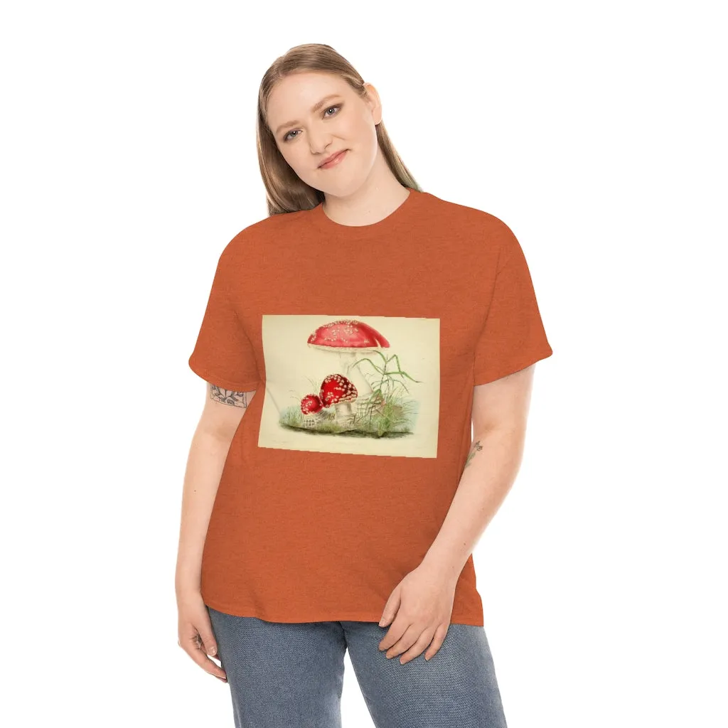 Unisex Vintage Mushroom Cotton Tee