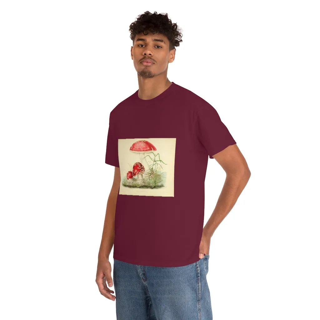 Unisex Vintage Mushroom Cotton Tee