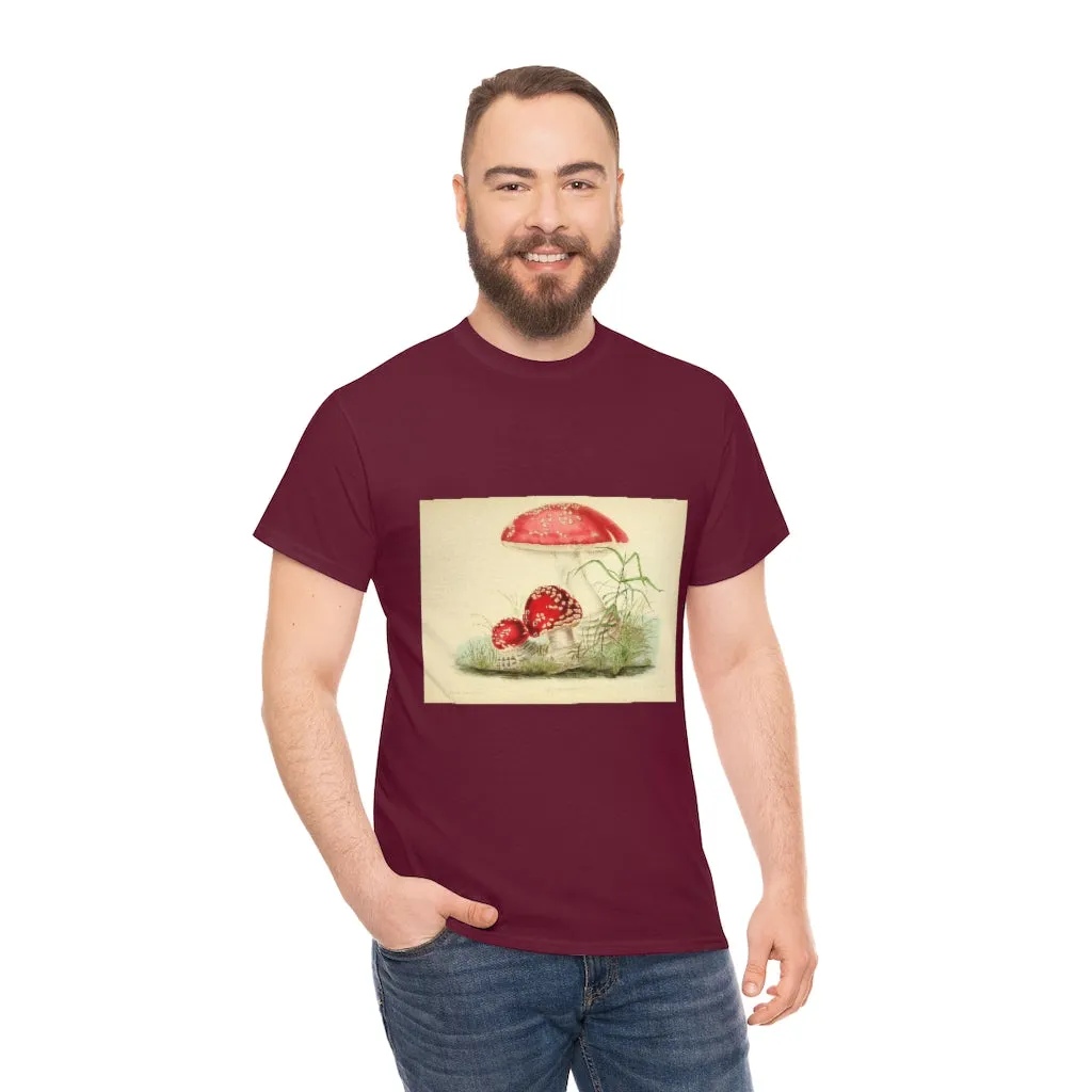 Unisex Vintage Mushroom Cotton Tee