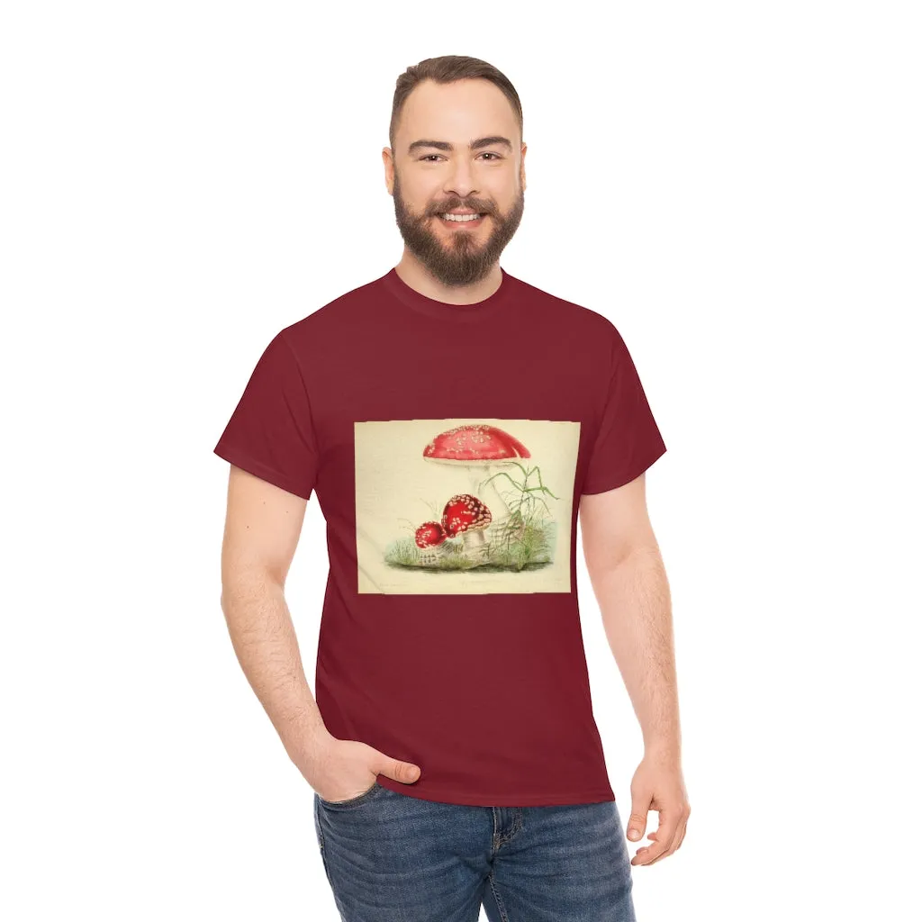 Unisex Vintage Mushroom Cotton Tee